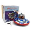 Charmgle Small Spaceship Toy Classic Tin Toy Wind-Up Toy, Spacecraft Playthings Adult Collection Toy Novelty Xmas Gift Bar Home Decor view 1