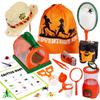 Adventure Kidz Outdoor Bug Exploration Kit, Binoculars, Magnifying Glass, Bug Containers, Viewers, Critter Cage, Butterfly Net, Backpack, Hat, Tweezers and Cups, Age 3+ view 1