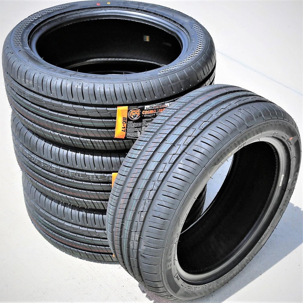Set of 4 (FOUR) Cosmo RC-17 All-Season Passenger Car Touring Radial Tires-215/60R16 215/60/16 215/60-16 95V Load Range SL 4-Ply BSW Black Side Wall UTQG 500AA