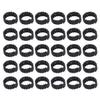 30pcs Hair Dreadlocks Cuffs Adjustable Wig Hair Braids Cuffs Clips Braiding Beads Filigree Extensions Rings Black view 1