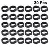 30pcs Hair Dreadlocks Cuffs Adjustable Wig Hair Braids Cuffs Clips Braiding Beads Filigree Extensions Rings Black view 3