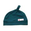 emb Top Knot Beanie Hat for Babies 0-3 Months - Spruce | Head Cover for Babies 6-14 lbs | Coordinates with Swaddles | 100% Jersey Cotton | Baby Clothing Accessory view 1