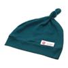 emb Top Knot Beanie Hat for Babies 0-3 Months - Spruce | Head Cover for Babies 6-14 lbs | Coordinates with Swaddles | 100% Jersey Cotton | Baby Clothing Accessory view 3