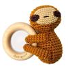 Cheengoo All Natural Baby Toy - LittleCuddler Sloth Rattle view 1