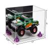 Better Display Cases Versatile Acrylic Display Case - Medium Rectangle Box with Mirror, Purple Risers and Clear Base 12" x 8.25" x 8" (A004-PR) view 2