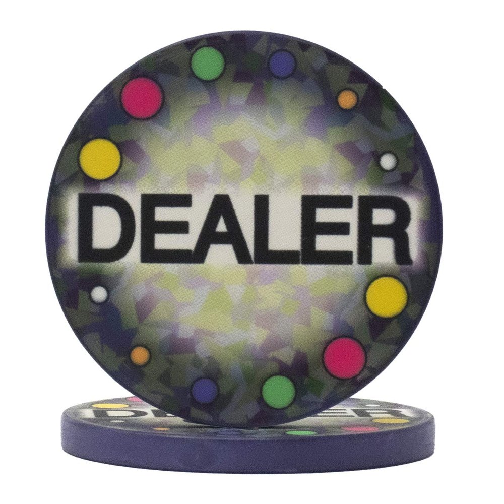 Large 2 Inch Ceramic Texas Holdem Poker Dealer Button