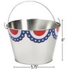 Patriotic Metal Pail Large - Party Supplies - 3 Pieces view 3