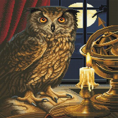 CRYSTAL ART Craft Buddy CAK-A99L The Astrologer Owl, 40x50cm Kit