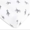 Amazing Baby Cotton Muslin Fitted Crib Sheet, Zebra, Soft Black , 28x52x6 Inch (Pack of 1) view 1
