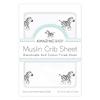 Amazing Baby Cotton Muslin Fitted Crib Sheet, Zebra, Soft Black , 28x52x6 Inch (Pack of 1) view 3