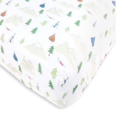 Amazing Baby Cotton Muslin Fitted Crib Sheet, Outdoor Adventure
