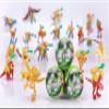 5 Surprise Dino Strike Surprise Mystery Battling Collectible Dinos by ZURU (2 Pack) Glow in The Dark,Gold view 2