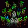 5 Surprise Dino Strike Surprise Mystery Battling Collectible Dinos by ZURU (2 Pack) Glow in The Dark,Gold view 3