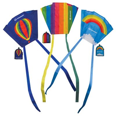 Schildkrt Poket Kite, Small and Handy, 45x32cm, Incl. 5 kp Polyester Line with Handle, 2-4 Beaufort Scale, 970400