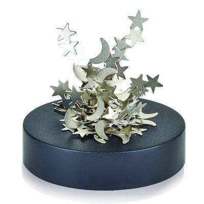 ArtCreativity Magnetic Moons & Stars Sculpture (Set of 2) - Desk Magnet Fidget Toys for Adults, Stress-Relief Office Decor, Stocking Stuffers & Educational Development Toys for Kids