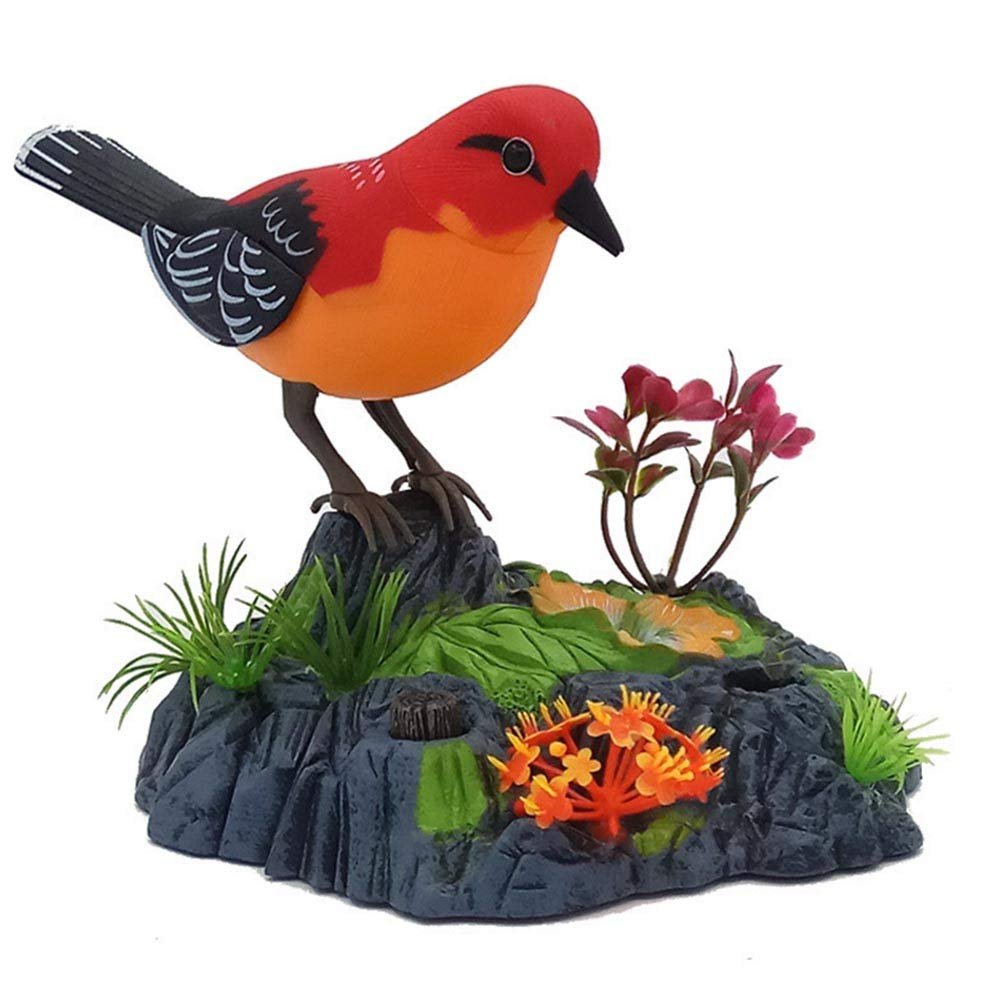 belupai Singing Chirping Birds, Realistic Sounds with Motion Sensor Activation Body Move Simulation Birds Pen Holders for Kids Electric Toys