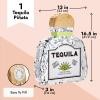 Sparkle and Bash Pinata Tequila Bottle Shape - Small, Silver Foil, 16.5 x 13 x 3 In - Pinata for Tequila Party Decorations & Table Centerpiece & Photo Prop view 3
