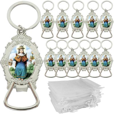 12 Pieces Santo Nio de Atocha Keychain Baptism Favor Memorial Gift Holy Infant of Atocha