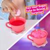 ITTY BITTY PRETTYS Tea Party Surprise Teacup Dolls Playset (Series 1) by ZURU Toys for Girls (Over 25 Surprises) - Kitten and Princess, Pink Large Tea Cup view 4