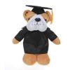 Plushland Bulldog Plush Stuffed Animal Toys Present Gifts for Graduation Day, Personalized Text, Name or Your School Logo on Gown, Best for Any Grad School Kids 12 Inches(Black Cap and Gown) view 1