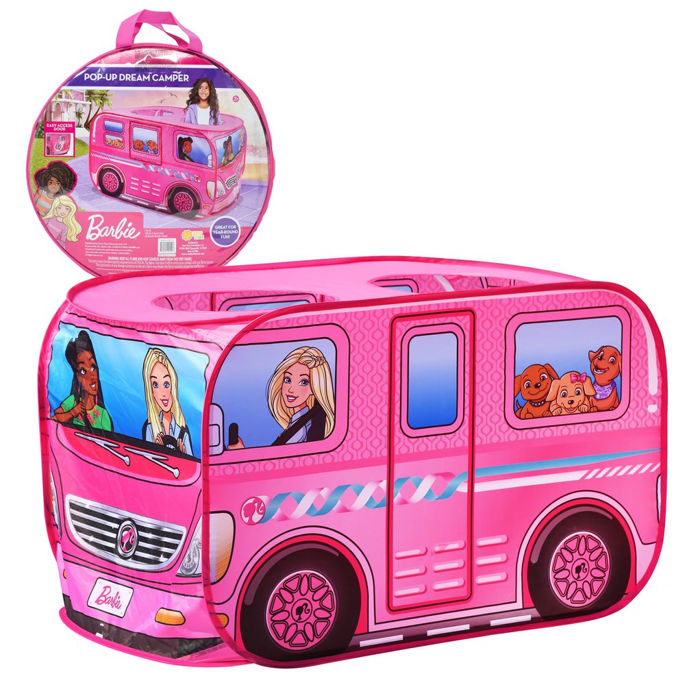 Barbie Camper Pop Up Play Tent  Folds for Easy Storage with Carrying Bag Included | Amazon Exclusive  Sunny Days Entertainment