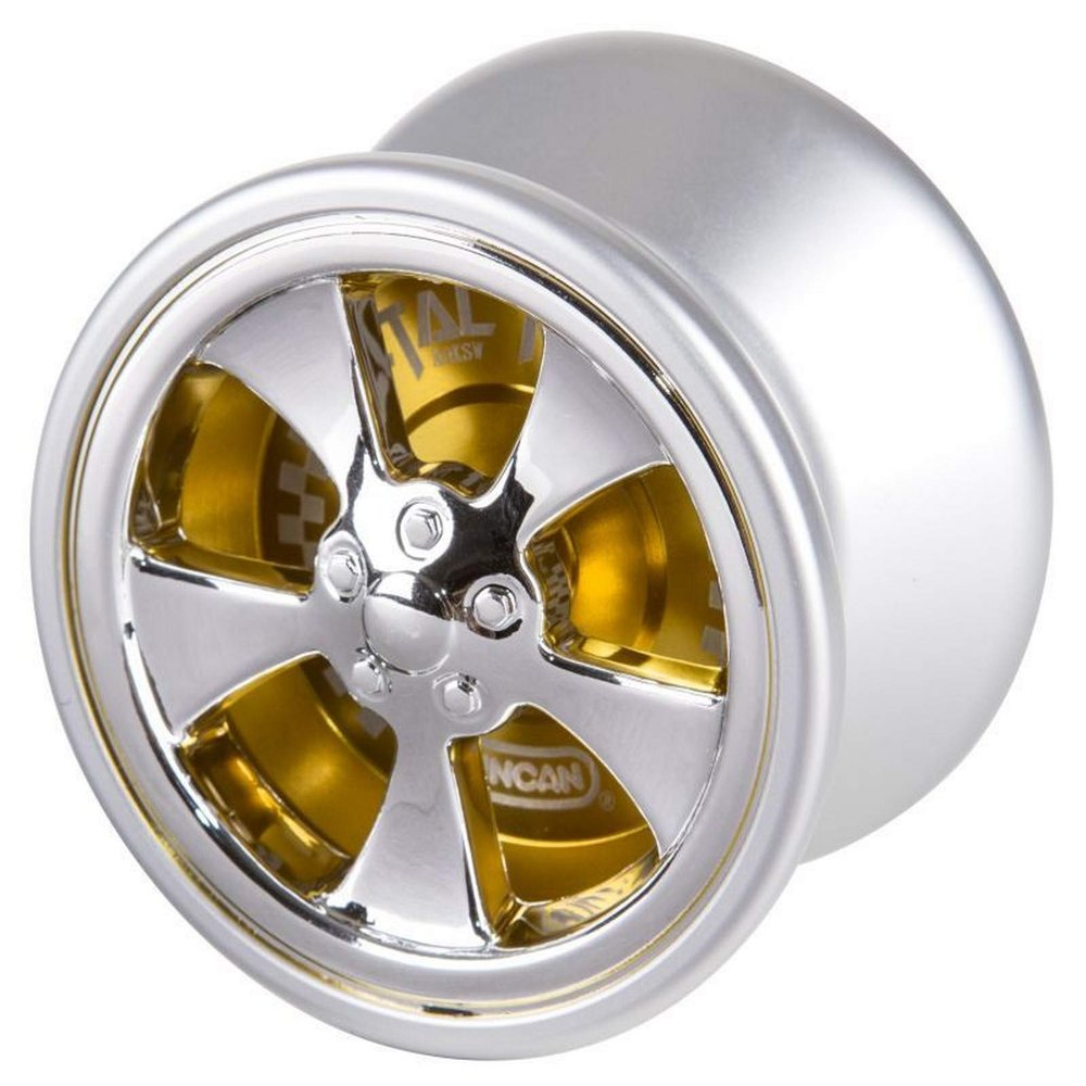 Duncan Toys Metal Racer Yo-Yo, Aluminum Advanced Level Yo-Yo with Racer Caps and SG Sticker Response, Yellow