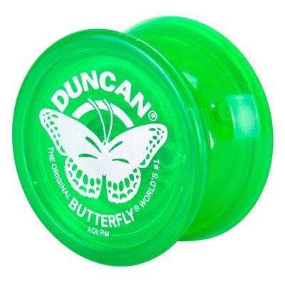 Duncan Toys Butterfly Yo-Yo, Beginner Yo-Yo with String, Steel Axle and Plastic Body, Green