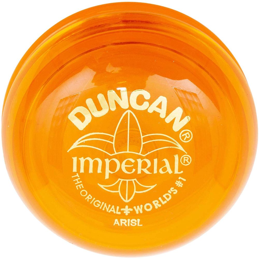Duncan Toys Imperial Yo-Yo, Beginner Yo-Yo with String, Steel Axle and Plastic Body, Orange