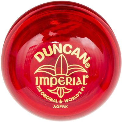 Duncan Toys Imperial Yo-Yo, Beginner Yo-Yo with String, Steel Axle and Plastic Body, Red