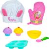 Peppa Pig Baking with Peppa Roleplay Set, 7 Pieces - Includes Chef's Hat, Oven Mitt, Cupcake/Muffin Tray, Cupcakes, Spoon & Bowl - Cook with Peppa! - Toy Gift for Kids - Ages 2+ view 2