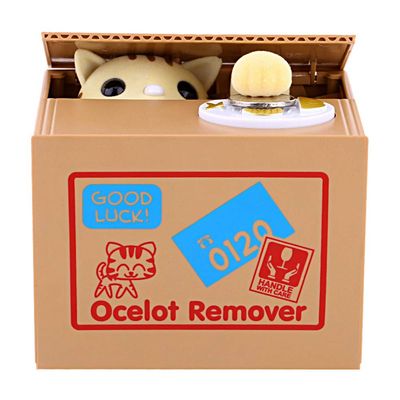 Cat Stealing Money Bank, Coin Piggy Bank Auto Cat Stealing Money Piggy Boxes Coin Bank for Money Saving, for Kids Creative Gift (Cute Kitty)