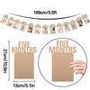 1st Birthday Baby Photo Banner - Perfect 1-12 Month Photo Prop Garland Bunting Baby Shower Party Decoration Kraft view 2