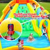 WELLFUNTIME Inflatable Water Double Slides Park, Bounce House with Arched Water Gun Spray, Jumping Castle with Air Blower view 3