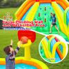 WELLFUNTIME Inflatable Water Double Slides Park, Bounce House with Arched Water Gun Spray, Jumping Castle with Air Blower view 4