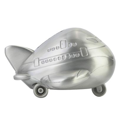 Airplane Piggy Bank, Cute Zinc Alloy Money Bank Metal Saving Box for Kids Piggy Bank Box, Educational Toy for Boys Girls, Aviation Enthusiasts Aircraft Collectible