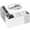 Plymor Clear Acrylic Square Display Base with Indented Circle to Hold Egg, Marble, Ball or Sphere, 1.5" W x 1.5" D x 1" H (0.875" Circle), Pack of 12 view 1