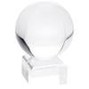 Plymor Clear Acrylic Square Display Base with Indented Circle to Hold Egg, Marble, Ball or Sphere, 1.5" W x 1.5" D x 1" H (0.875" Circle), Pack of 12 view 2