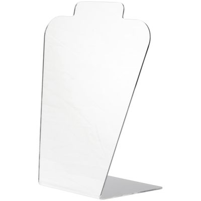 Plymor Acrylic Basic Tall Necklace Display Stand (Mirrored), 8.5" W x 4" D x 11.5" H (6 Pack)