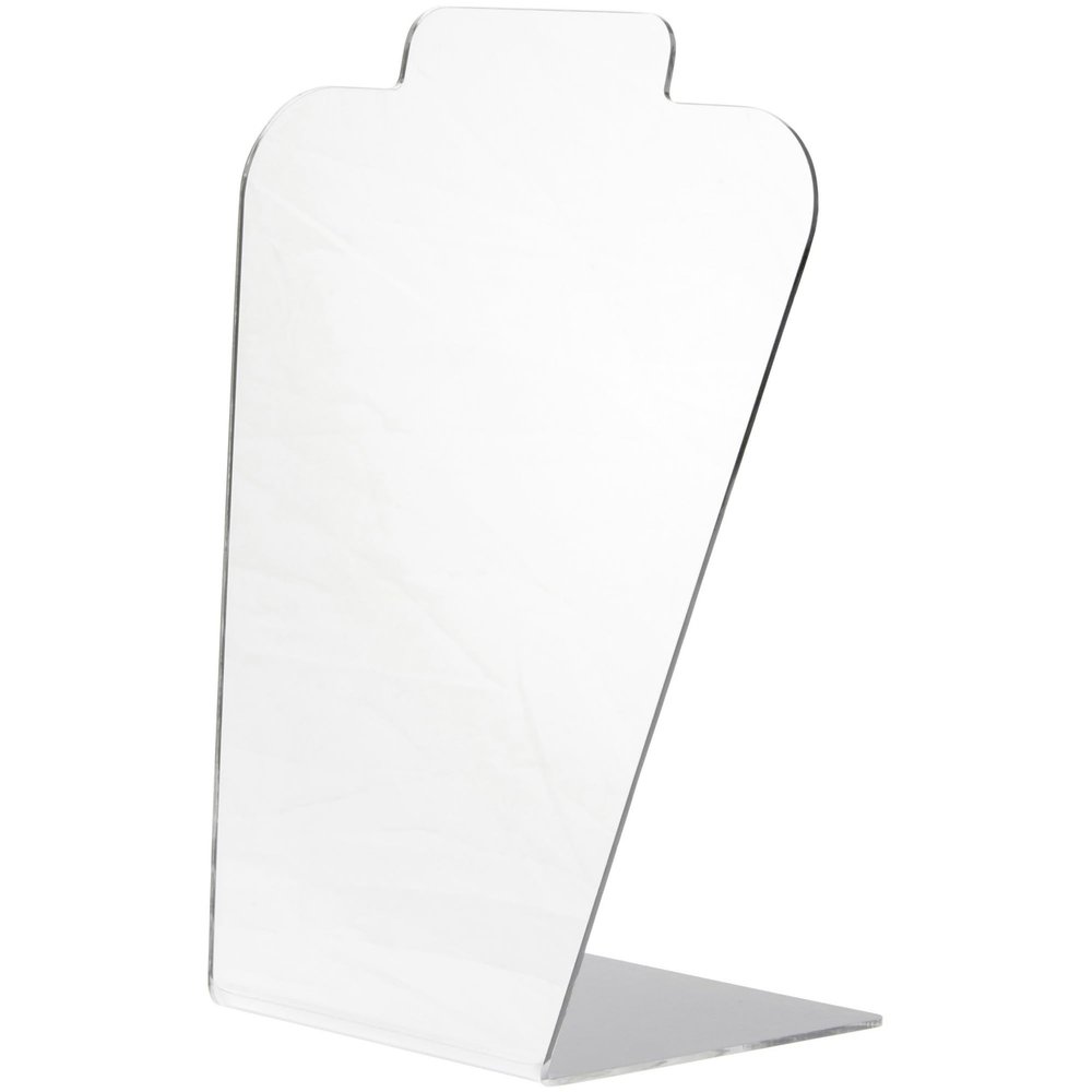 Plymor Acrylic Basic Tall Necklace Display Stand (Mirrored), 8.5" W x 4" D x 11.5" H (6 Pack)