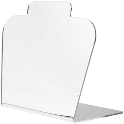 Plymor Acrylic Basic Short Necklace Display Stand (Mirrored), 8.5" W x 4" D x 7.75" H (3 Pack)