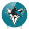 Acrylic NHL San Jose Sharks Logo Cake Topper Party Decoration for Wedding Anniversary Birthday Graduation view 3