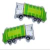 Garbage Truck Balloon - 2 Large Trash Truck Foil Balloons - Garbage Truck Birthday Party Supplies - Perfect for Birthday Parties, Events, Decoration, or a Truck Party - Ribbon Included (green) (green) view 1