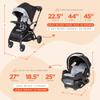 Baby Trend Sit N Stand 5-in-1 Shopper Travel System, Moondust view 3