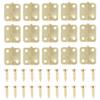 20pcs Dollhouse Mini Hinges Hardware Miniature 1: Dollhouse Miniature Furniture Cabinet Closet with 80 Screws Yellow view 1