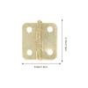 20pcs Dollhouse Mini Hinges Hardware Miniature 1: Dollhouse Miniature Furniture Cabinet Closet with 80 Screws Yellow view 2