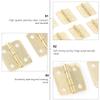 20pcs Dollhouse Mini Hinges Hardware Miniature 1: Dollhouse Miniature Furniture Cabinet Closet with 80 Screws Yellow view 3