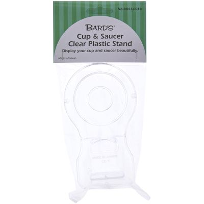 Bard's Clear Cup and Saucer Stand, 2" H x 2.5" W x 5.5" D, Pack of 12