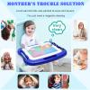 Magnetic Drawing Board,Large Doodle Board Toddler Toys for Girls Boys 3 4 5 6 7 Year Old Kids Gift Etch A Colorful Sketch Magnet Erasable Pad (Blue) view 2