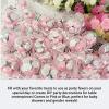 48 Pieces Fillable Baby Rattle Party Favors, Pink with Decorative Bear & Ribbon view 4