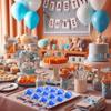 24 Pieces Fillable Baby Rattle Party Favors, Blue with Decorative Bear & Ribbon view 3